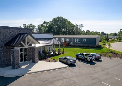 Aerial view of building